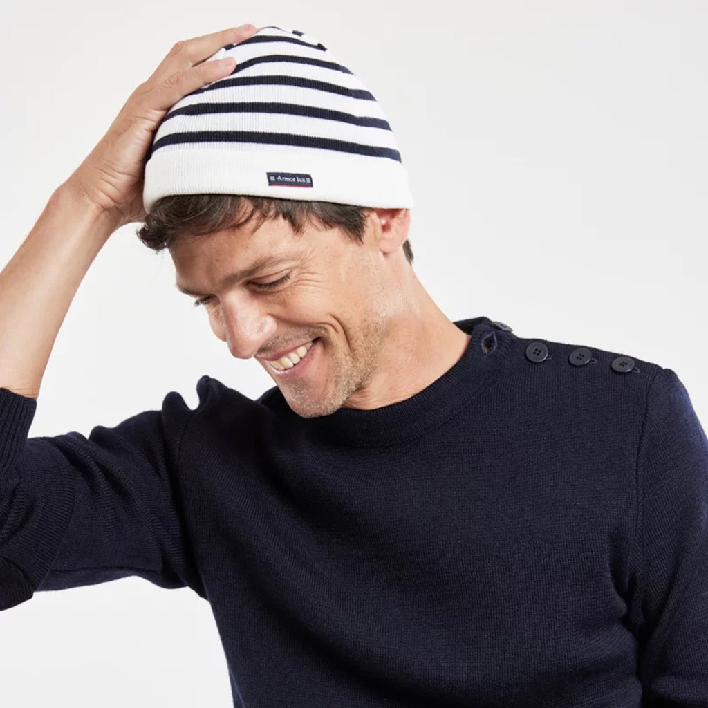 Armor Lux Bonnet - Milk-Navy
