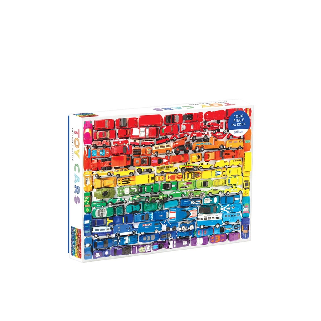 Galison Puzzle Rainbow Toy Cars