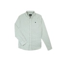 Chemise Faguo Ivoy lignée - vert-écru