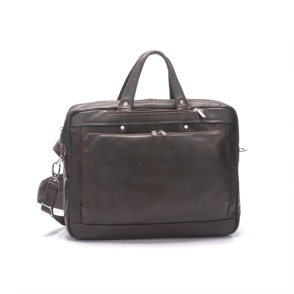 [1589-03-chat] Sac ordinateur en cuir Arthur et Aston (Chataigne)