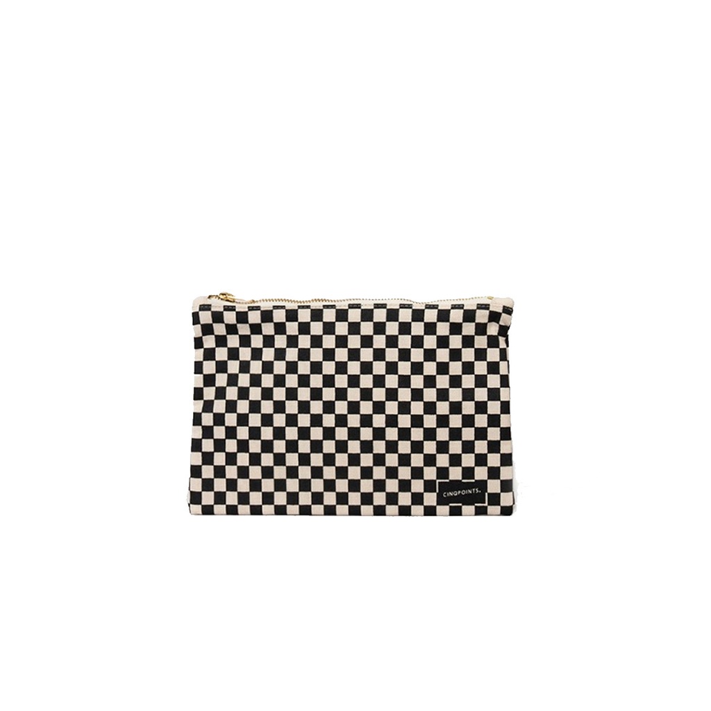 [POUCH02L] cinqpoints Grande Trousse Damier