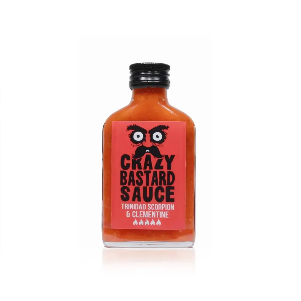 [R100] Crazy Bastard Hot sauce - Trinidad Scorpion & Clementine