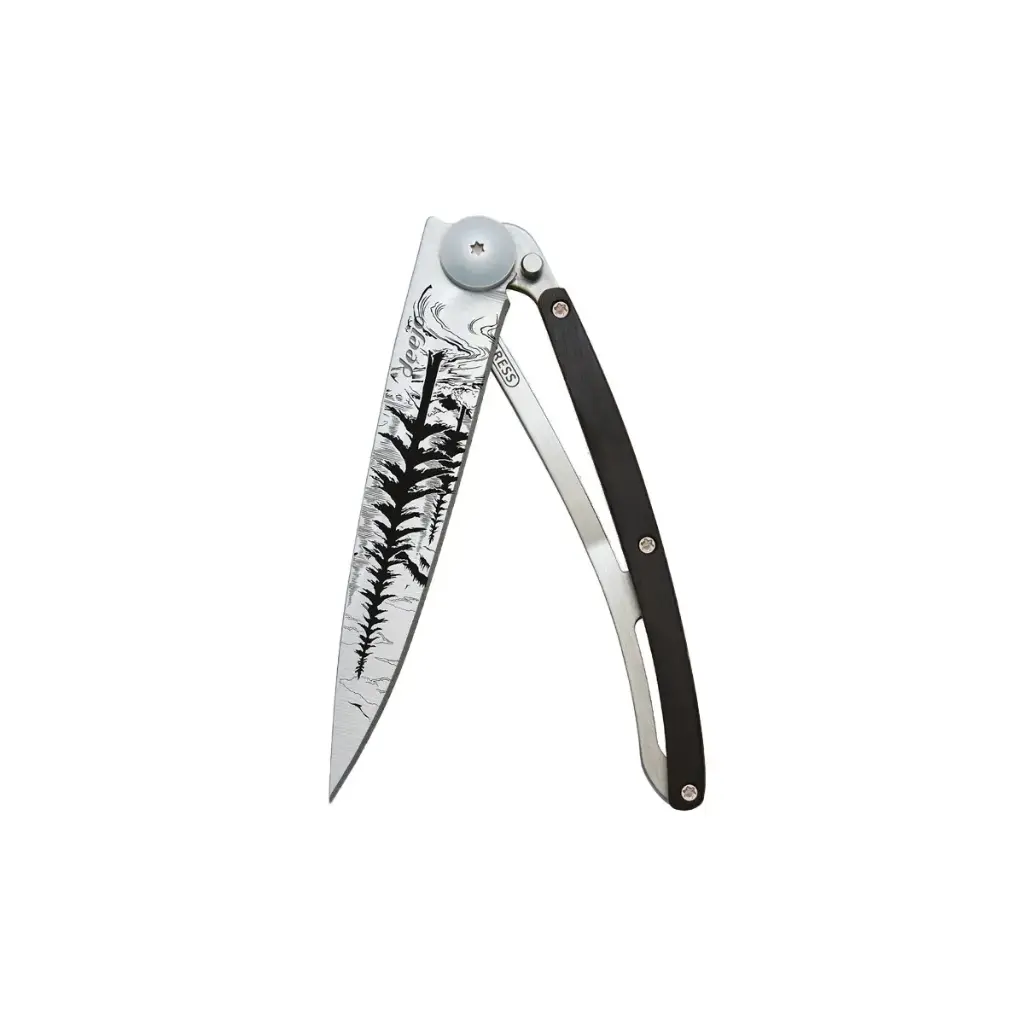 [1CB000109] Couteau Deejo Titane Ebène - Foret