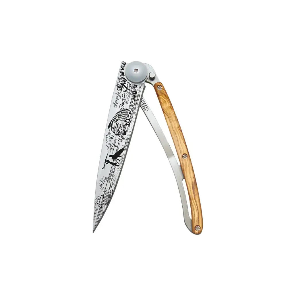 [1CB000070] Couteau Deejo Titane Olivier - Van Life