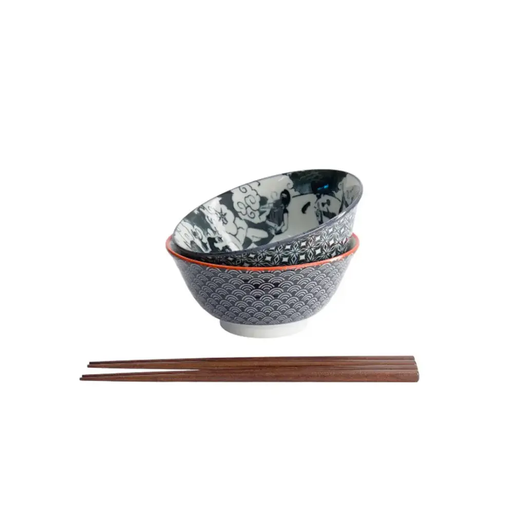 [33604] Coffret 2 Bols et baguettes Tokyo Design - Asakusa Tayo 