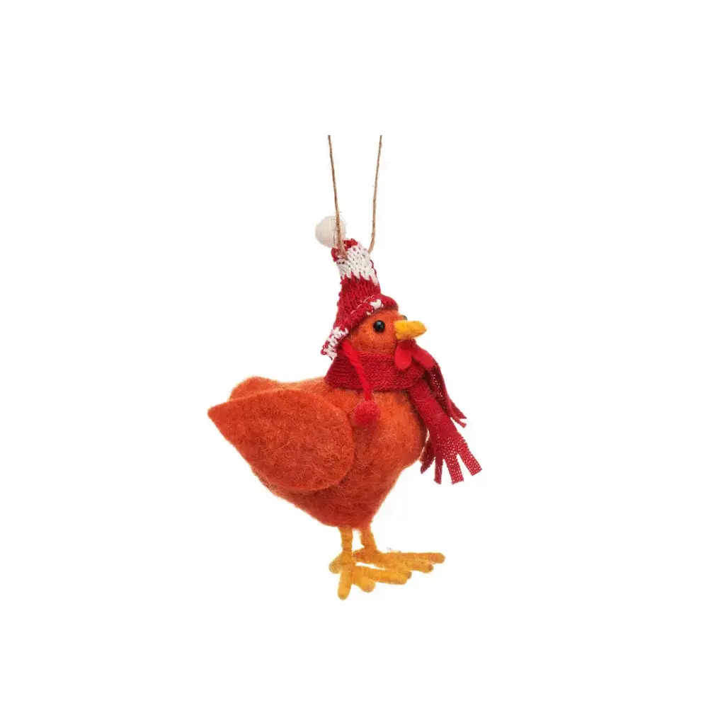 Christmas Ornament Sass & Belle - Chicken with scarf