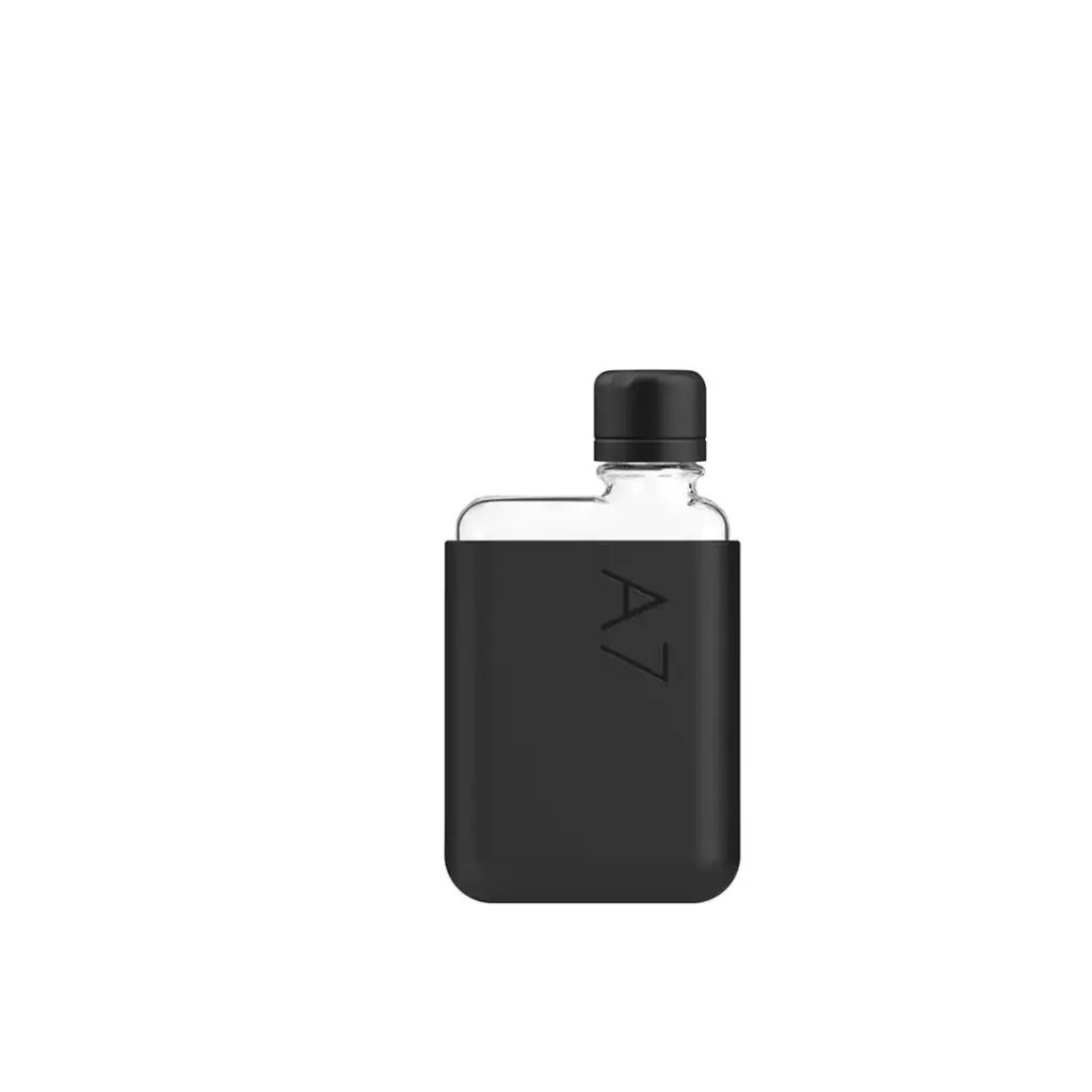 Gourde Memobottle A7 + manchon silicone - Black