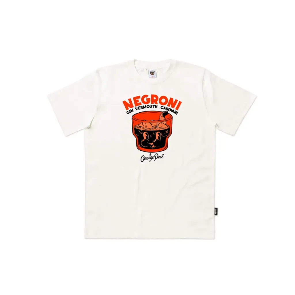 [10079529-002] The Dudes T-Shirt Negroni - Blanc (S)