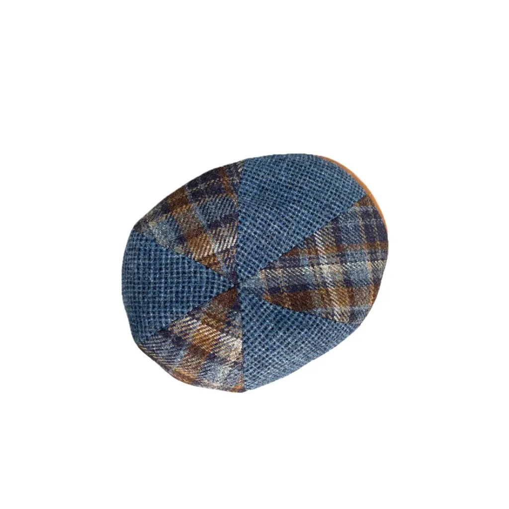 [21-5767-58] Casquette City Sport en laine vierge – Patchwork bleu (58)