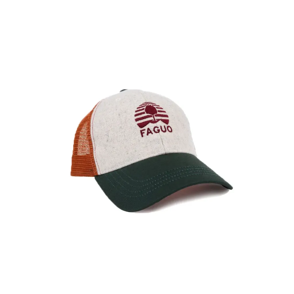 Casquette Trucker Cap FAGUO - vert-camel