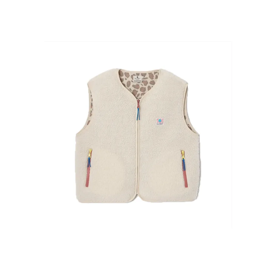 Veste sherpa sans manches Billybelt - Ivoire