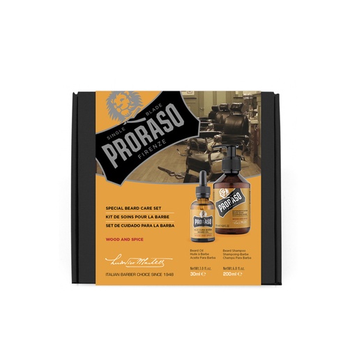 [400745] Proraso Duo Set Barbe - Wood and Spice