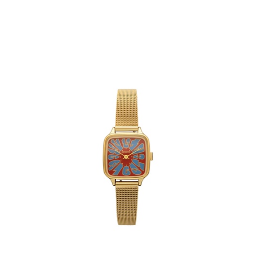 [KOM-W4211] Komono Kate Royale Flower - Gold Maroon