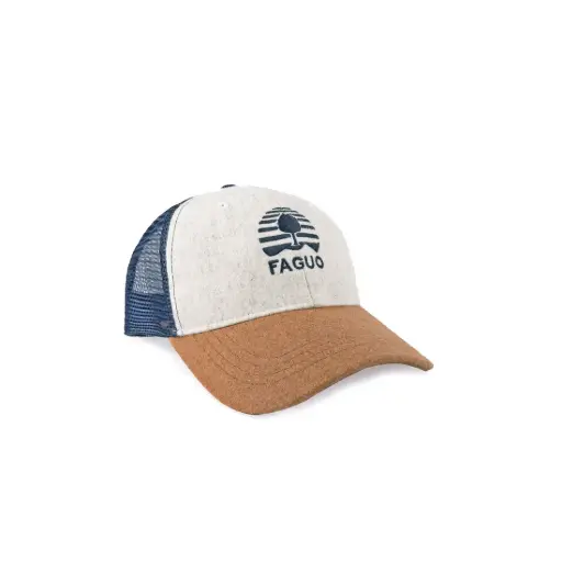 [F24CA4902-NAV19] Casquette Trucker Faguo - Bleu-Ecru