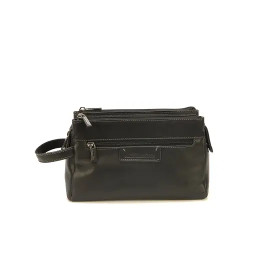 [2028-21-NOIR] Leather Travel Kit Arthur & Aston
